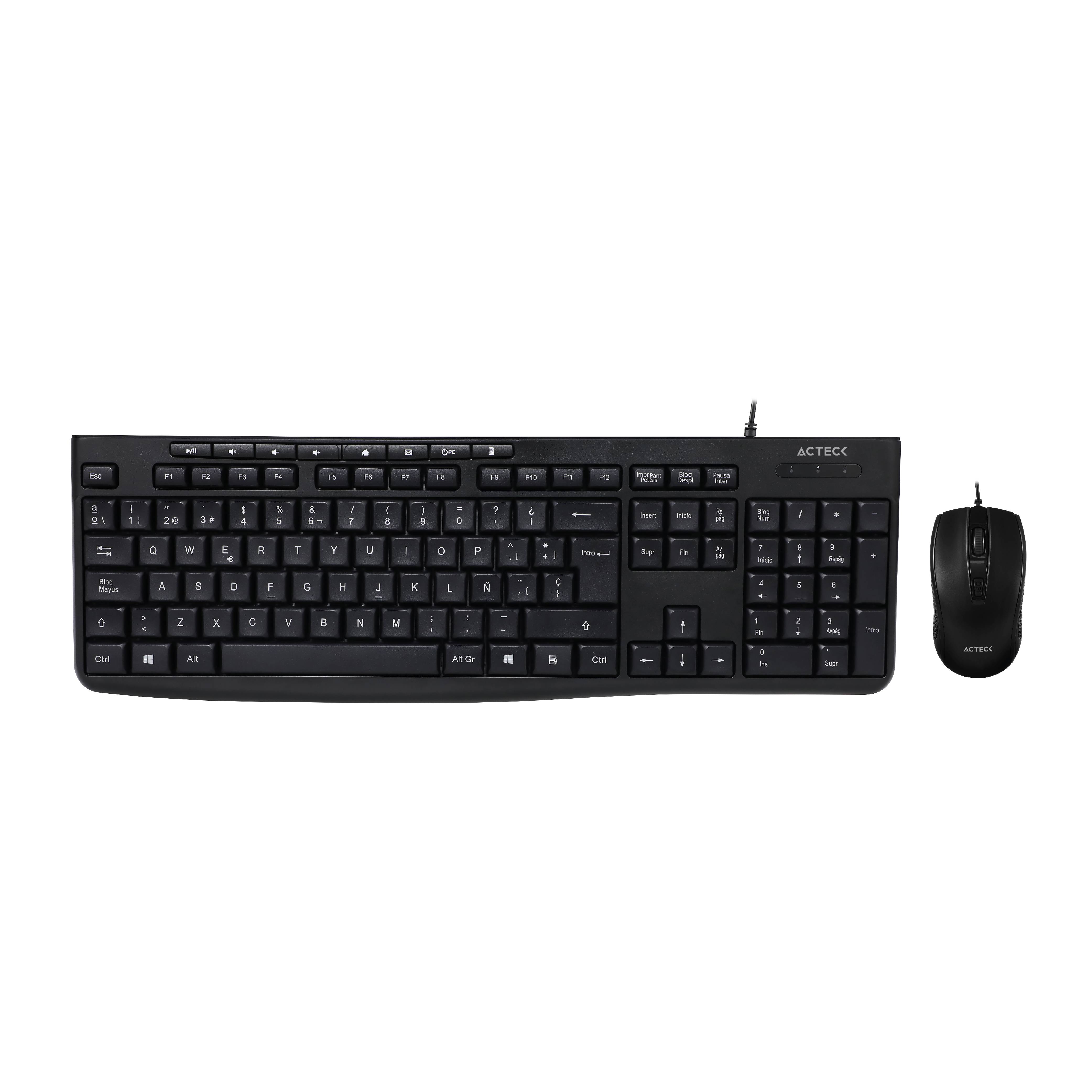 Kit Teclado y Mouse Acteck CREATOR PRIME MK455 Essential Series Teclado y Mouse Alámbrico - Kit Teclado y Mouse Acteck CREATOR PRIME MK455 Essential Series Teclado y Mouse Alámbrico -